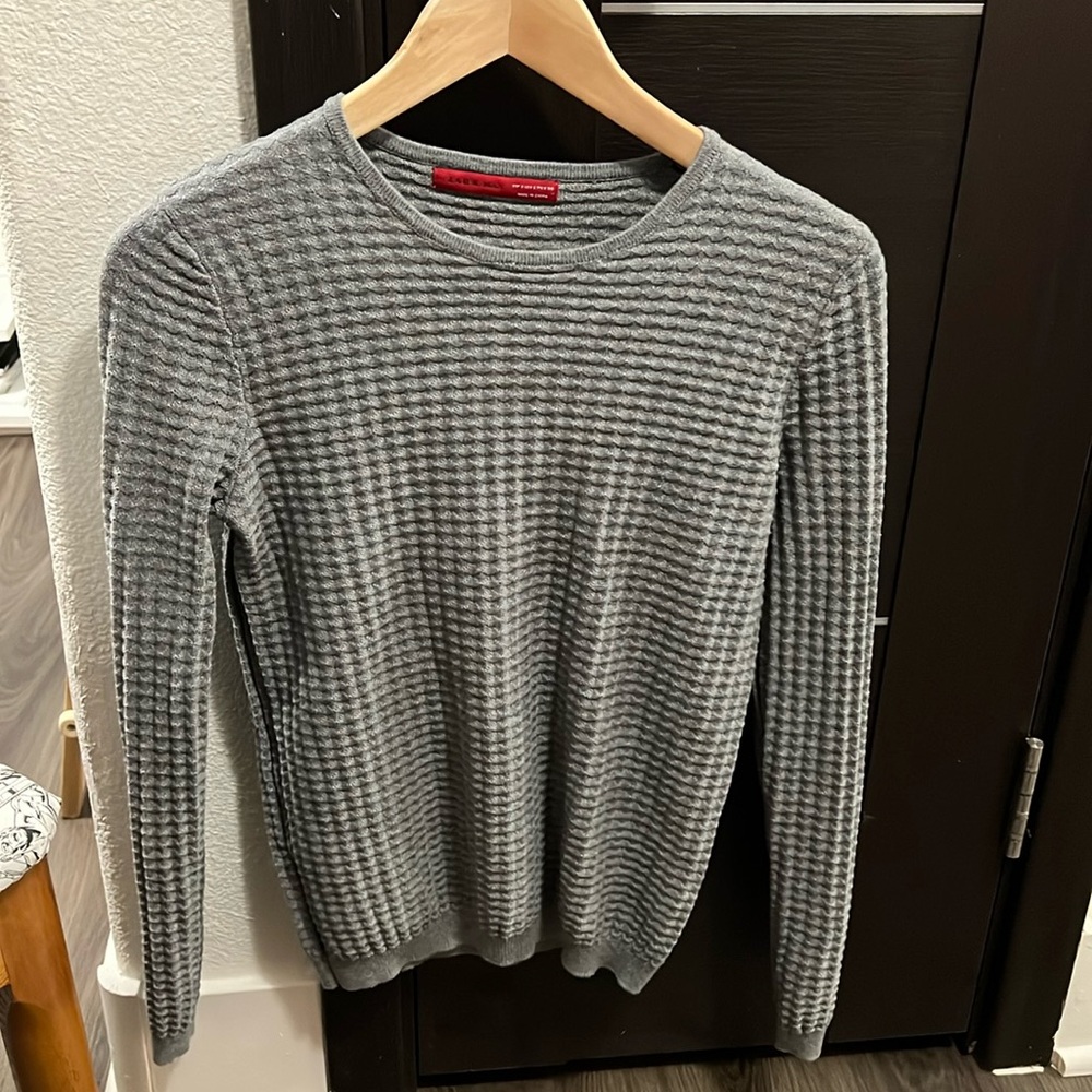 ZARA waffle sweater (light) size small